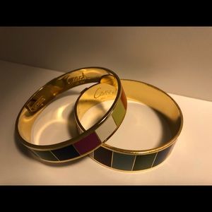 2 Coach enamel bangles